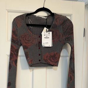 Ribbed Zara Crop Sweater/top